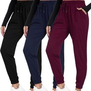 Amazon Women's Jogger Pants - Black, Navy, Burgundy